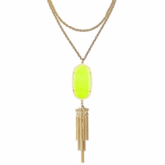 Kendra Scott Jewelry - RARE Neon Yellow Kendra Scott Rayne Necklace